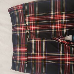 Women's buttery soft plaid leggings, red, blue, yellow, green, black,white plaid